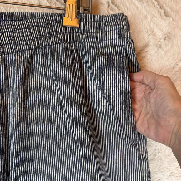 Uniqlo Pants Women's XL Striped Stretch Drawstring Cotton Blend Comfort Pull-On - Picture 4 of 11